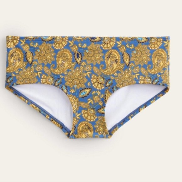 Boden Classic Bikini Shorts Harvest Blue Size 10 - Picture 1 of 9